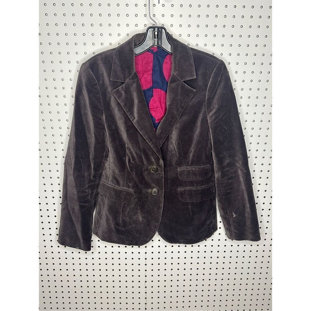 Boden Velvet Brown 2-Button Fully Lined Jacket Blazer - Size 6